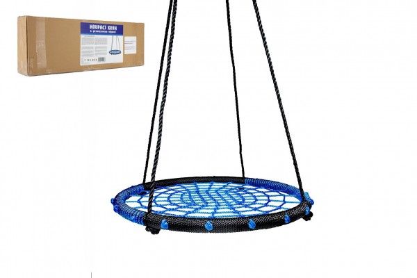Dřevěné hračky Houpací kruh modrý 80 cm provazová výplň v krabici 75x26x12cm Teddies