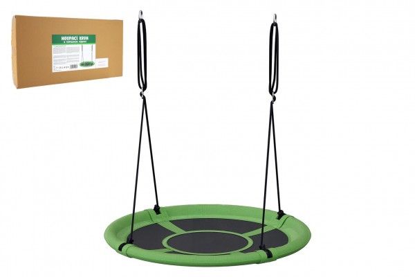 Dřevěné hračky Houpací kruh zelený 100 cm látková výplň v krabici 73x37x7cm Teddies