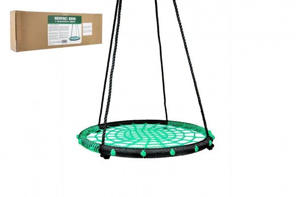 Dřevěné hračky Houpací kruh zelený 100 cm provazová výplň v krabici 75x26x12cm Teddies