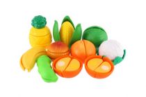 Dřevěné hračky Krájecí ovoce a zelenina plast 28ks na blistru 32x34x8cm Teddies