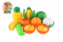 Dřevěné hračky Krájecí ovoce a zelenina plast 28ks na blistru 32x34x8cm Teddies