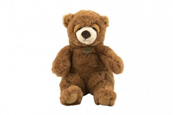 Dřevěné hračky Medvěd sedící hnědý plyš 16x24x20cm 0+ Teddies