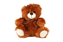 Dřevěné hračky Medvěd sedící plyš 28cm hnědý v sáčku 0+ Teddies