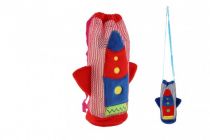 Dřevěné hračky Obal plyšový na dětskou lahev raketa plyš 12x22cm 2 barvy 0+ Teddies