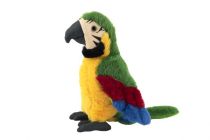 Dřevěné hračky Papoušek plyš 13x27x13cm 4 barvy 0+ Teddies