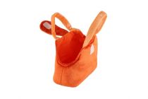 Dřevěné hračky Pes/Pejsek v kabelce/tašce oranžové plyš 19x17cm v sáčku Teddies