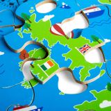 Dřevěné hračky Bigjigs Toys Puzzle Evropské památky