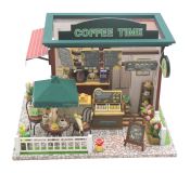 Dřevěné hračky Dvěděti miniatura domečku Čas na kávičku