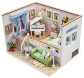 Dřevěné hračky Dvěděti miniatura domečku Domov tvých snů
