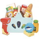 Dřevěné hračky Le Toy Van Košík s potravinami se skenerem