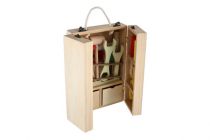 Dřevěné hračky Nářadí dřevo s doplňky v dřevěném kufříku 21x30x8cm Teddies