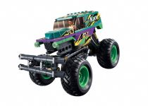 Dřevěné hračky Sluban Power Bricks M38-B1161 Natahovací auto Bigfoot Green-Purple Speed ​​​​Kixx