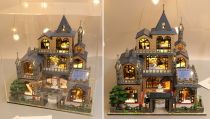 Dřevěné hračky Dvěděti miniatura domečku Dům splněných snů