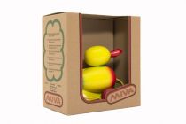 Dřevěné hračky Kačer tahací žlutý dřevo 16cm v krabičce Teddies