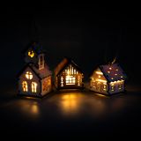 Dřevěné hračky Kúzlo dreva Malý domeček s hvězdičkami