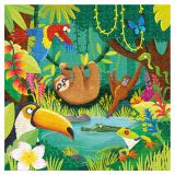 Dřevěné hračky Magellan Rodinné puzzle sada 3v1 Džungle, květiny a divoká zvěř Severu