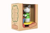 Dřevěné hračky Myš s xylofonem dřevo tahací 20cm v krabičce Teddies