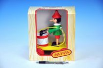 Dřevěné hračky Pinocchio s bubnem tahací dřevo 20cm v krabici od 12 měsíců Teddies