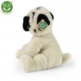 Dřevěné hračky Rappa Plyšový pes mops 30 cm ECO-FRIENDLY