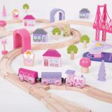 Dřevěné hračky Bigjigs Rail Dřevěná velká vláčkodráha princezny - poškozený obal