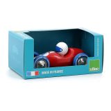 Dřevěné hračky Vilac Závodní auto GM červené s modrými koly