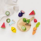 Dřevěné hračky Le Toy Van Krájecí ovoce a zelenina s prkénkem