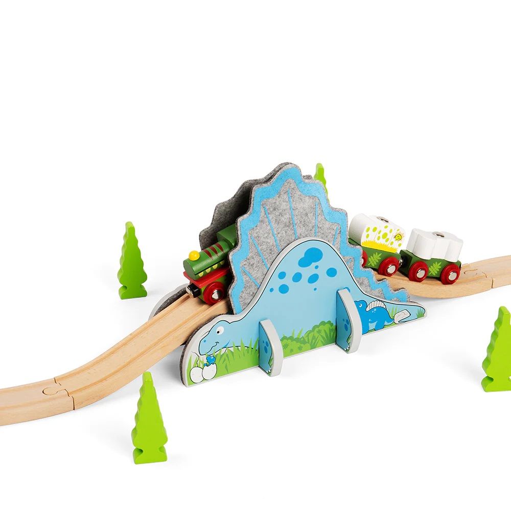 Dřevěné hračky Bigjigs Rail Dinosauří tunel