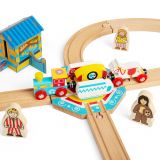 Dřevěné hračky Bigjigs Rail Točna s motivem čajových lístků