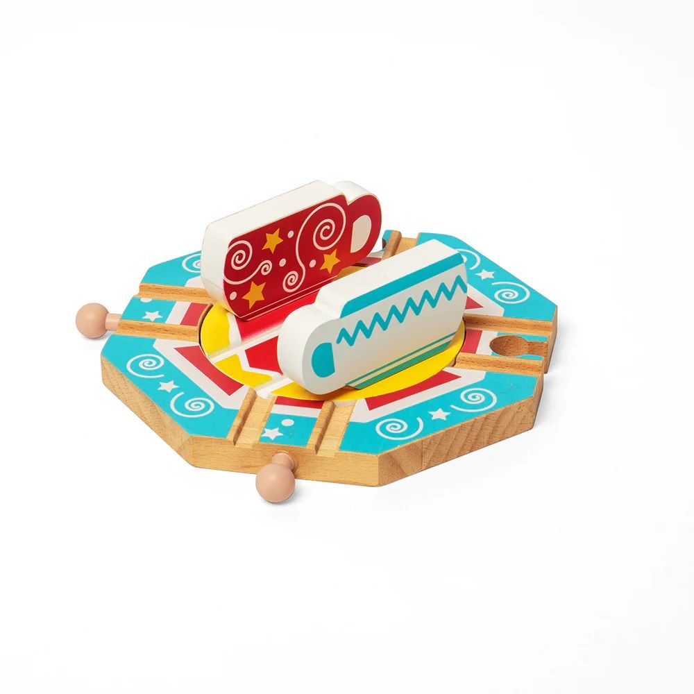 Dřevěné hračky Bigjigs Rail Točna s motivem čajových lístků