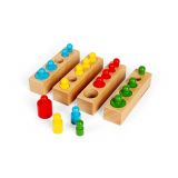 Dřevěné hračky Bigjigs Toys Motorická vkládačka bloky 24 dílků