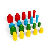 Dřevěné hračky Bigjigs Toys Motorická vkládačka bloky 24 dílků