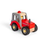Dřevěné hračky Bigjigs Toys Traktor červený