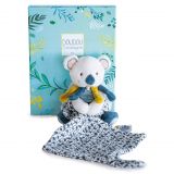Dřevěné hračky Doudou Dárková sada - plyšová koala Yoca a muchlánek Doudou et Compagnie Paris