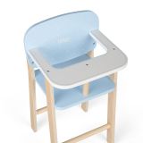 Dřevěné hračky Tidlo Dřevěná židlička na krmení panenek modrá