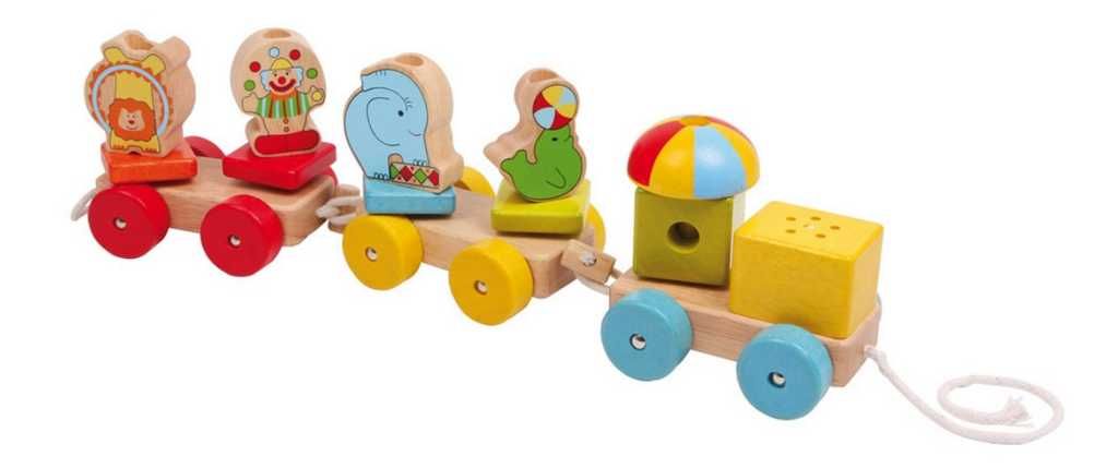 Dřevěné hračky small foot Tahací vlak cirkusový průvod