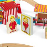 Dřevěné hračky Bigjigs Rail Dřevěná vláčkodráha zábavná pouť 54 dílů