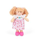 Dřevěné hračky Bigjigs Toys Látková panenka Georgia - malá 25 cm