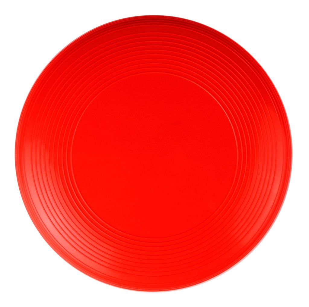 Dřevěné hračky Lena Létající talíř 22 cm červená