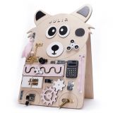 Dřevěné hračky Manibox Senzorická deska Activity board liška Julia