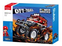 Dřevěné hračky Sluban Power Bricks Natahovací Červený Off-Road GO