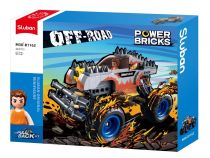 Dřevěné hračky Sluban Power Bricks Natahovací Stříbrný ohnivák Off-road Monster