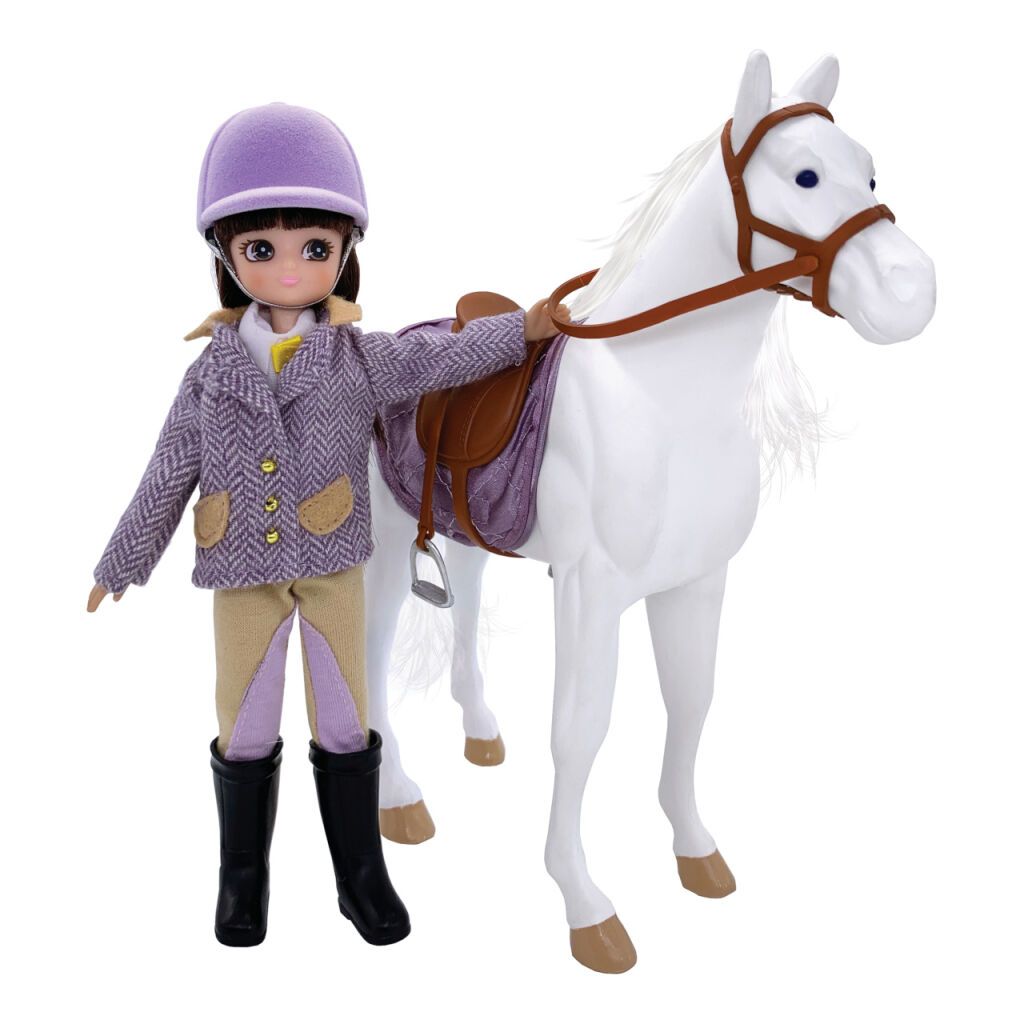 Dřevěné hračky Lottie Panenka jezdkyně s koněm - poškozený obal