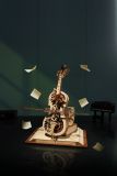 Dřevěné hračky RoboTime 3D dřevěné mechanické puzzle Kouzelné violoncello (elektrický pohon) - poškozený obal