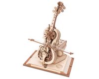 Dřevěné hračky RoboTime 3D dřevěné mechanické puzzle Kouzelné violoncello (elektrický pohon) - poškozený obal