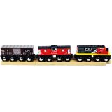 Dřevěné hračky Bigjigs Rail CN nákladní vlak + koleje