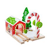 Dřevěné hračky Bigjigs Rail Vánoční jeřáb - poškozený obal