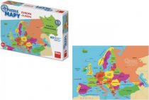 Dřevěné hračky Dino Puzzle Dětská mapa Evropa