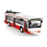 Dřevěné hračky Rappa Autobus-Trolejbus s funkčními dveřmi