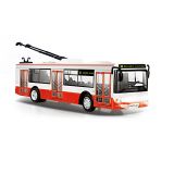 Dřevěné hračky Rappa Autobus-Trolejbus s funkčními dveřmi