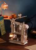 Dřevěné hračky RoboTime 3D dřevěné mechanické puzzle Tiskařský lis